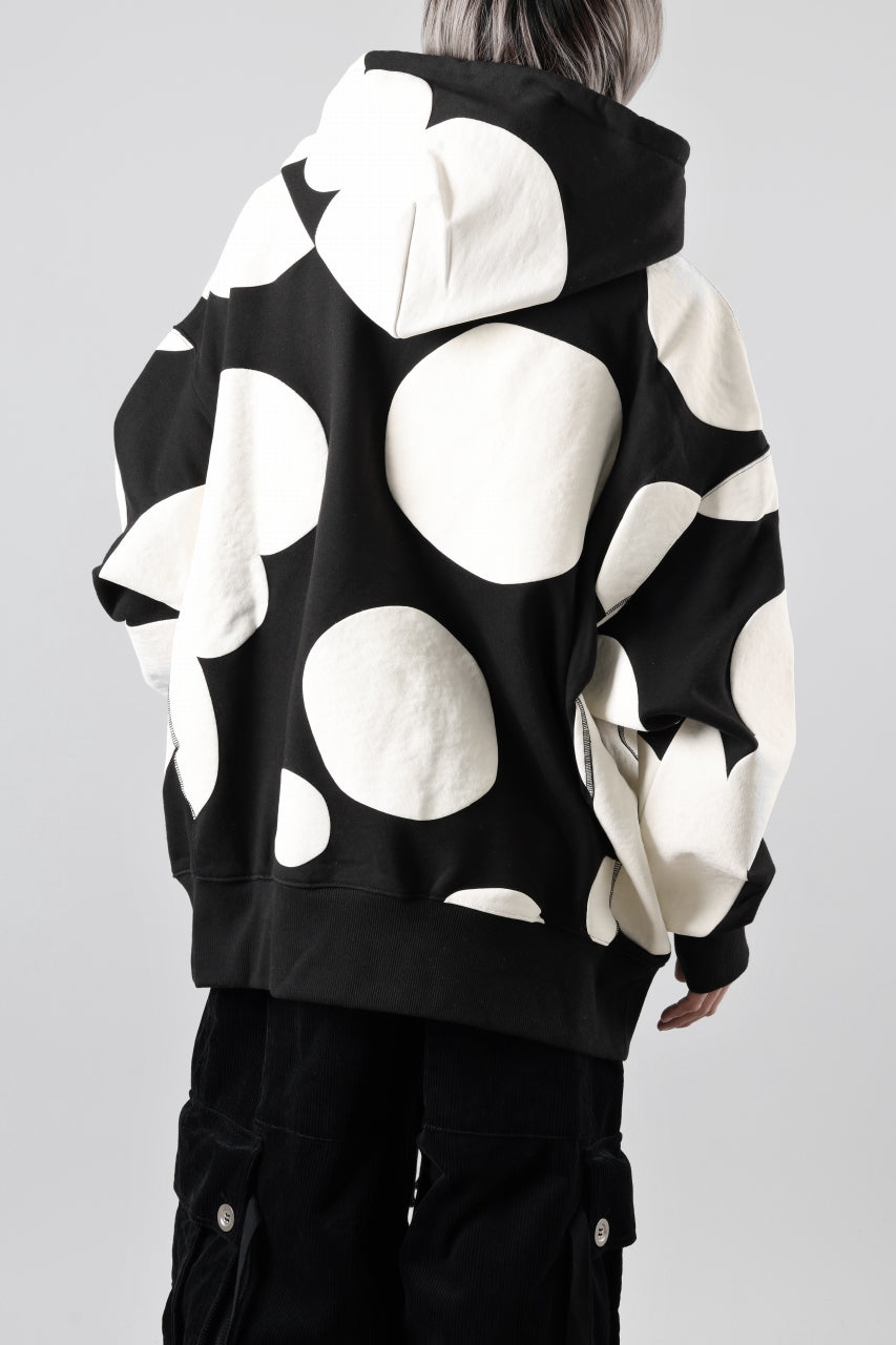 A.F ARTEFACT POLKA PATTERN SWEAT HOODIE