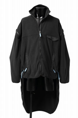 FACETASM HIGH-LOW FLEECE ZIPPER JACKET