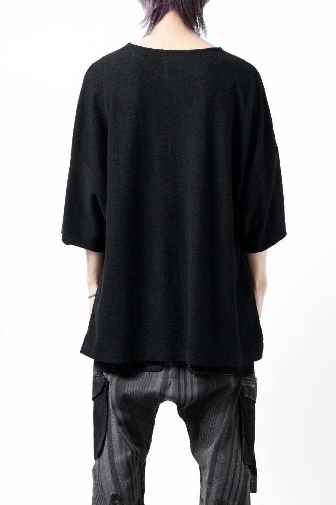 ISAMU KATAYAMA BACKLASH RANDOM PILE FABRIC S/S LOOSEY TOPS