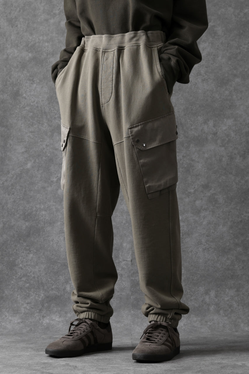 Ten c MULTI POCKET SNAP SWEAT PANTS / GARMENT DYED