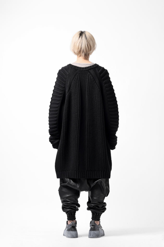 A.F ARTEFACT LOWGAUGE CABLE KNIT PULLOVER LADDER-SLEEVE