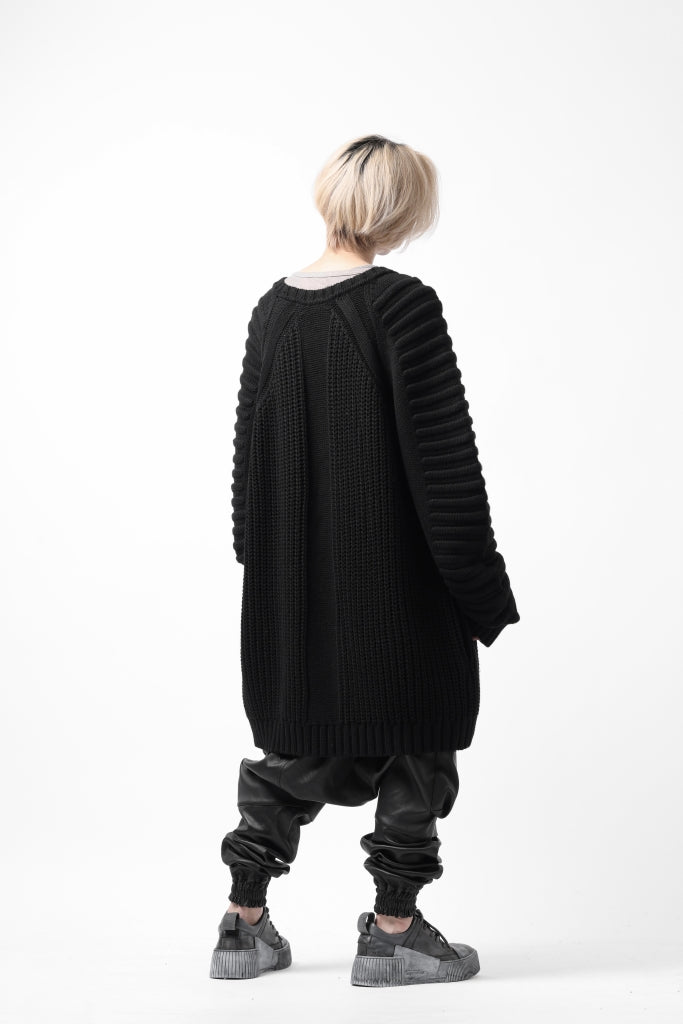 A.F ARTEFACT LOWGAUGE CABLE KNIT PULLOVER LADDER-SLEEVE