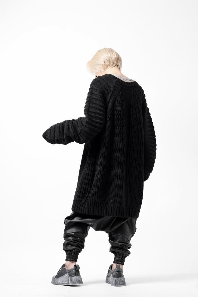 A.F ARTEFACT LOWGAUGE CABLE KNIT PULLOVER LADDER-SLEEVE