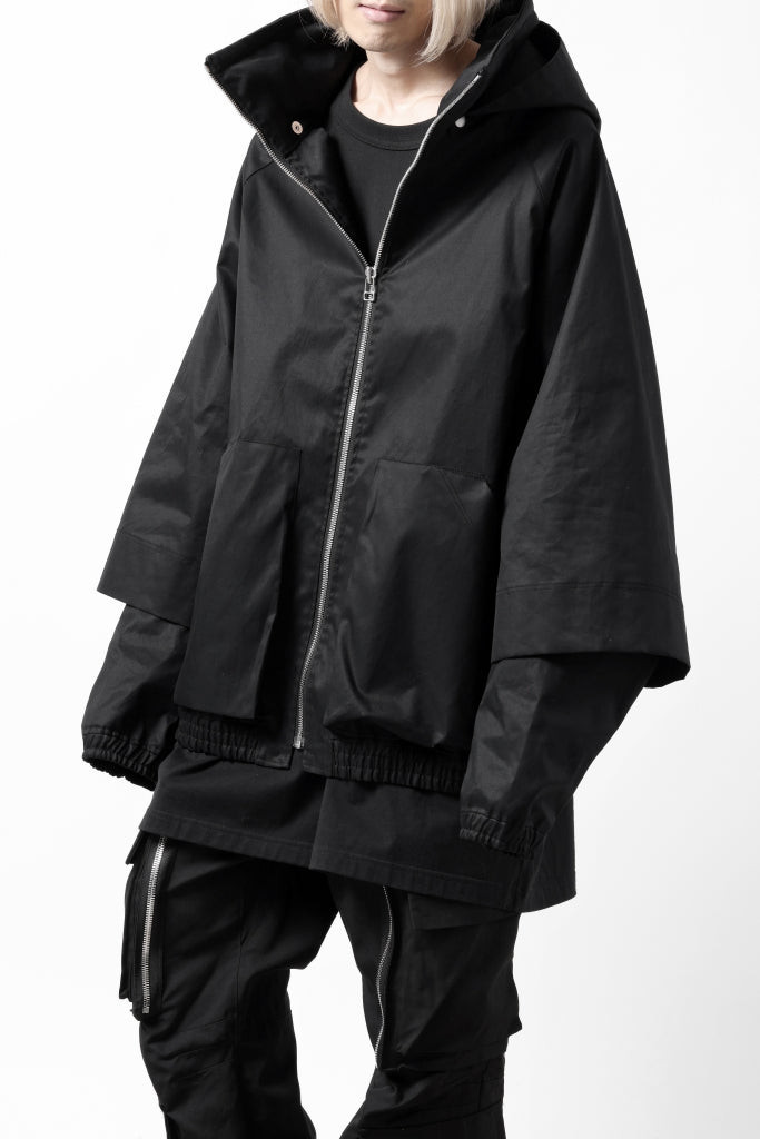 A.F ARTEFACT LAYERED WR HOODED JACKET / COATING COTTON GABARDINE