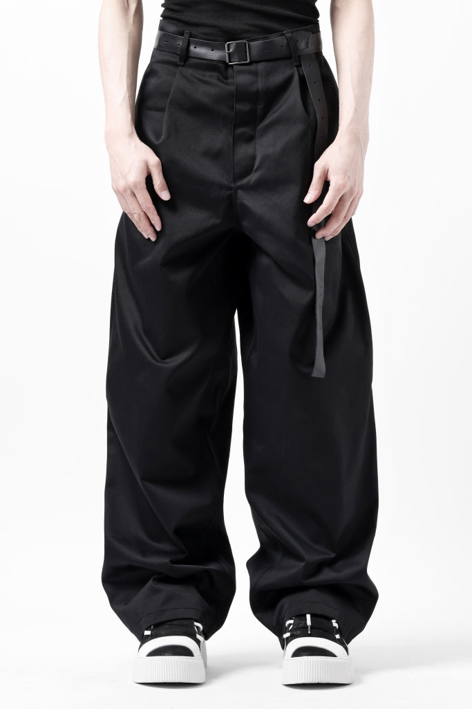 ISAMU KATAYAMA BACKLASH TUCK WIDE PANTS / HIGH DENSITY CHINO CLOTH