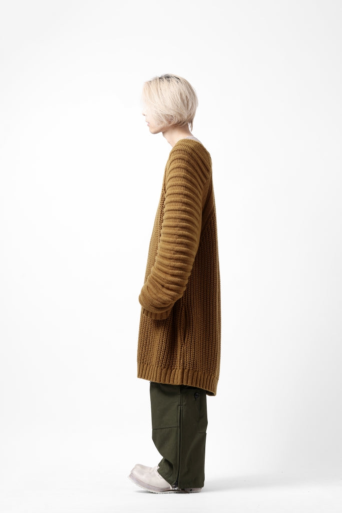 A.F ARTEFACT LOWGAUGE CABLE KNIT PULLOVER LADDER-SLEEVE