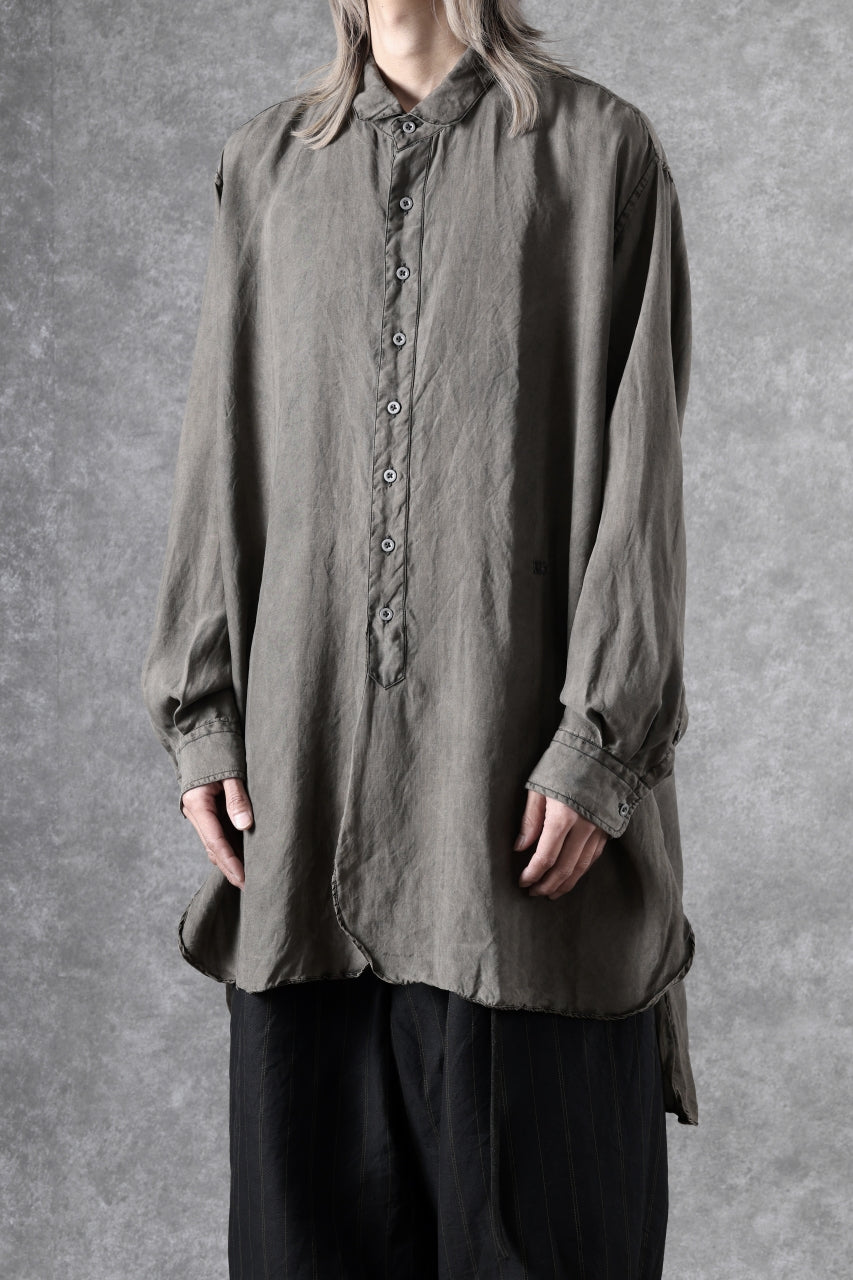 KLASICA SHORT COLLAR ROOMY SHIRTS / DRAPE & SMOOTH TEXTILE