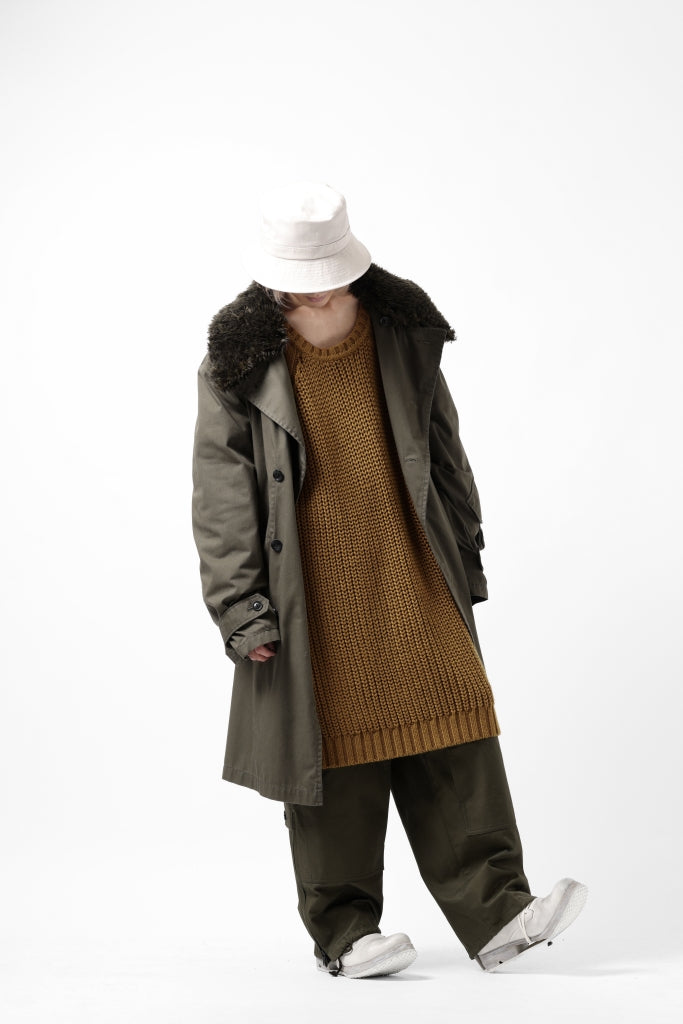 A.F ARTEFACT LOWGAUGE CABLE KNIT PULLOVER LADDER-SLEEVE