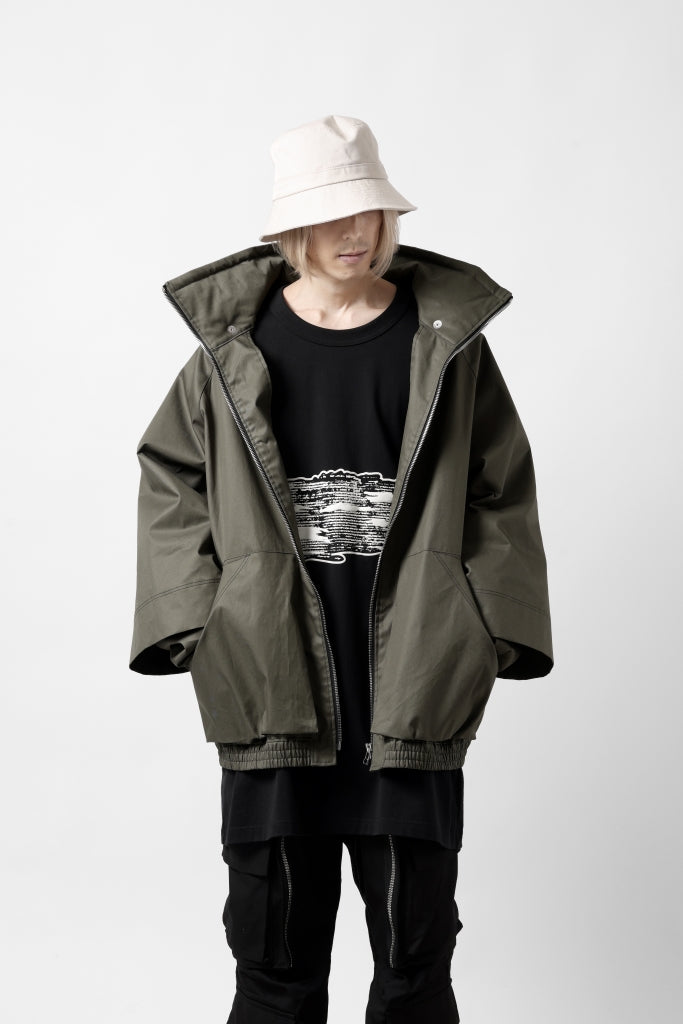 A.F ARTEFACT LAYERED WR HOODED JACKET / COATING COTTON GABARDINE 