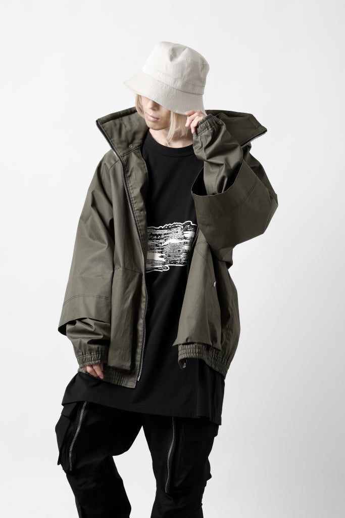 A.F ARTEFACT LAYERED WR HOODED JACKET / COATING COTTON GABARDINE 