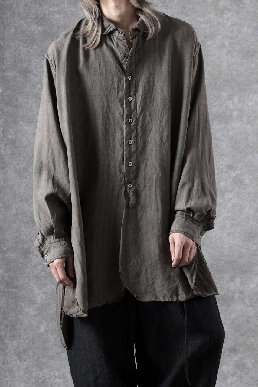 KLASICA SHORT COLLAR ROOMY SHIRTS / DRAPE & SMOOTH TEXTILE