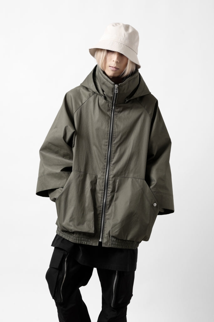 A.F ARTEFACT LAYERED WR HOODED JACKET / COATING COTTON GABARDINE 