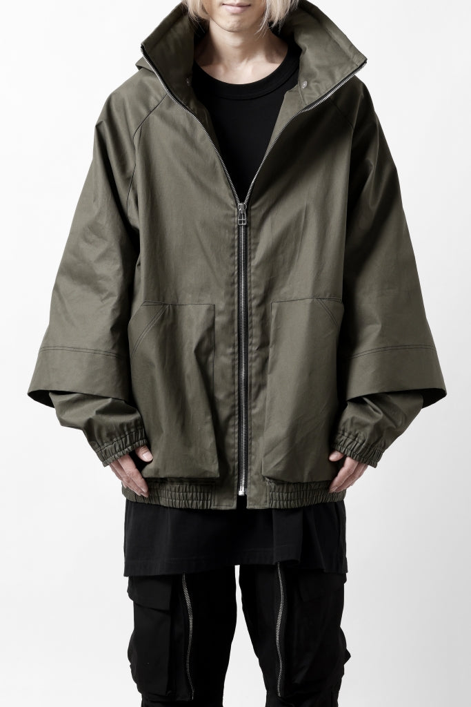 A.F ARTEFACT LAYERED WR HOODED JACKET / COATING COTTON GABARDINE