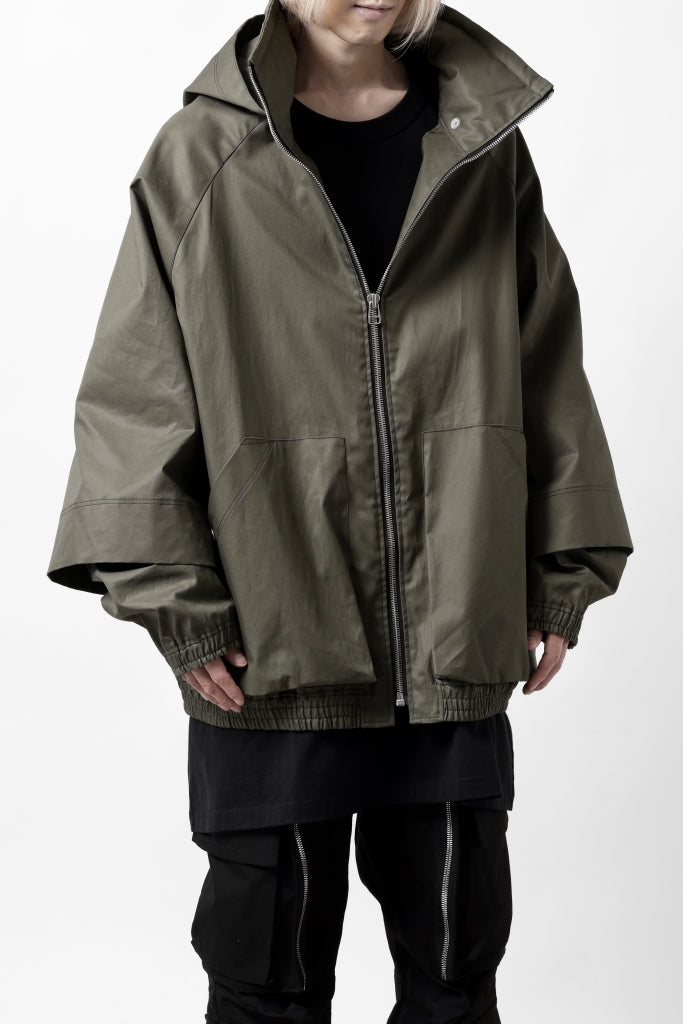 A.F ARTEFACT LAYERED WR HOODED JACKET / COATING COTTON GABARDINE 