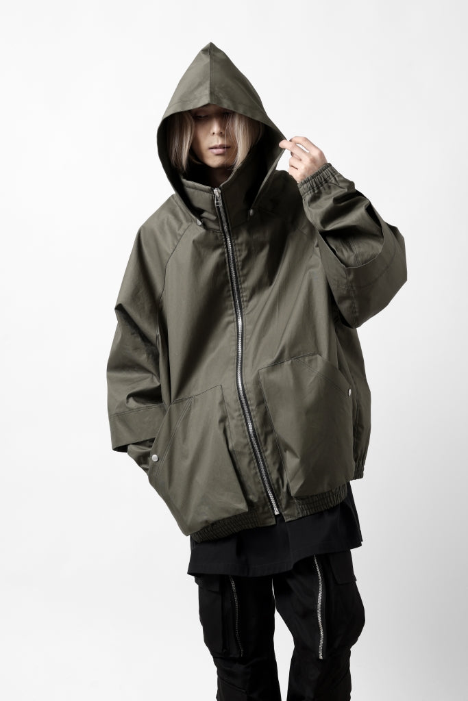 A.F ARTEFACT LAYERED WR HOODED JACKET / COATING COTTON GABARDINE 