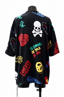 mastermind JAPAN ALL-OVER DESIGN VELOUR TEE / BOXY FIT