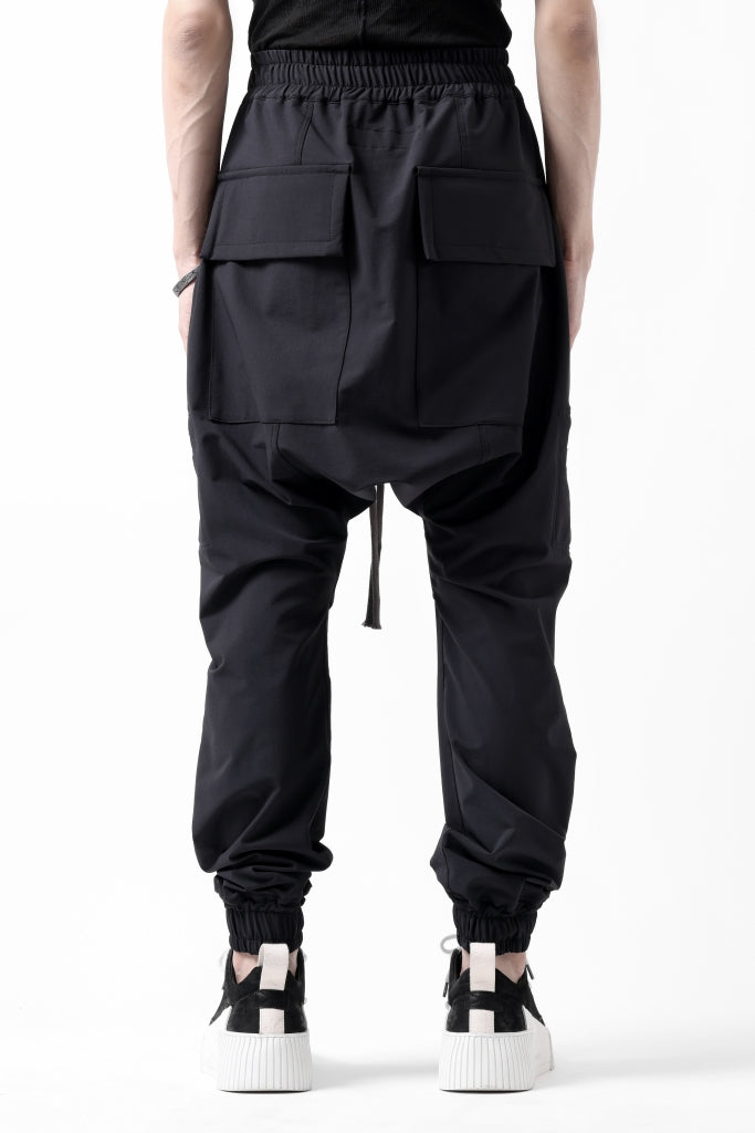 A.F ARTEFACT FRONT ZIP SARROUEL EASY PANTS / STRETCH NYLON