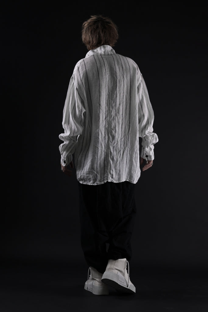 _vital exclusive oversized shirt / random stripe linen