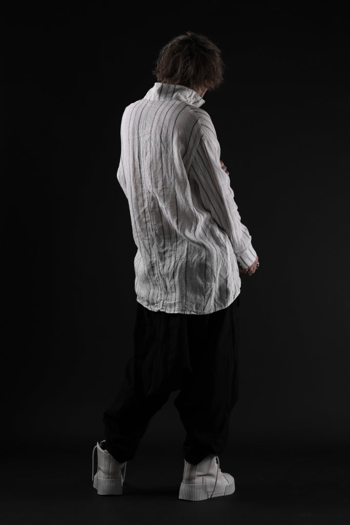 _vital exclusive oversized shirt / random stripe linen