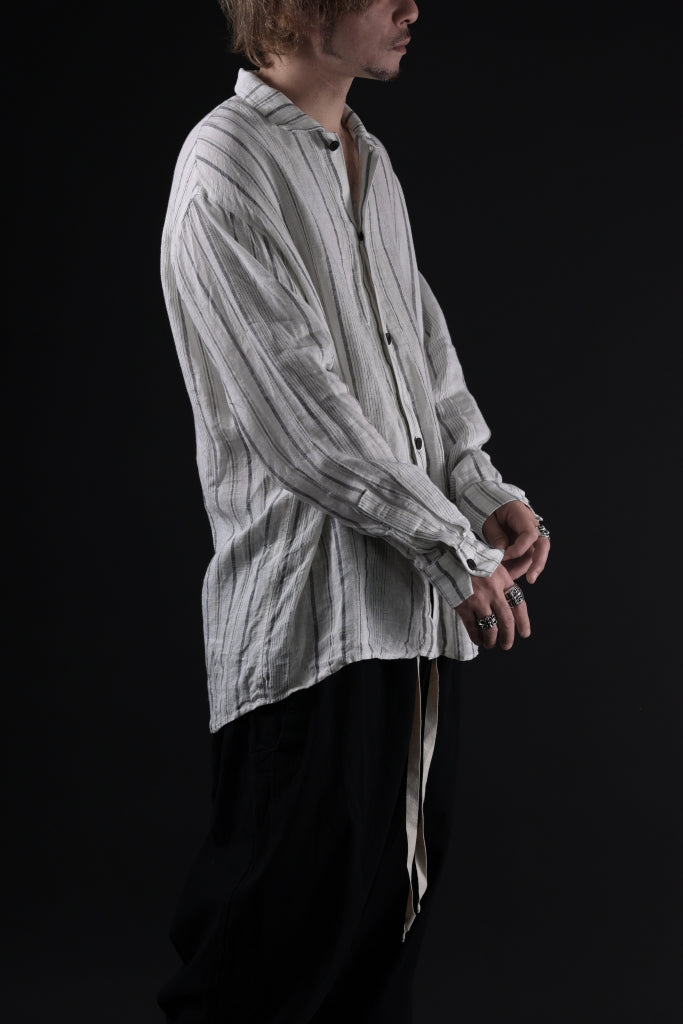 _vital exclusive oversized shirt / random stripe linen