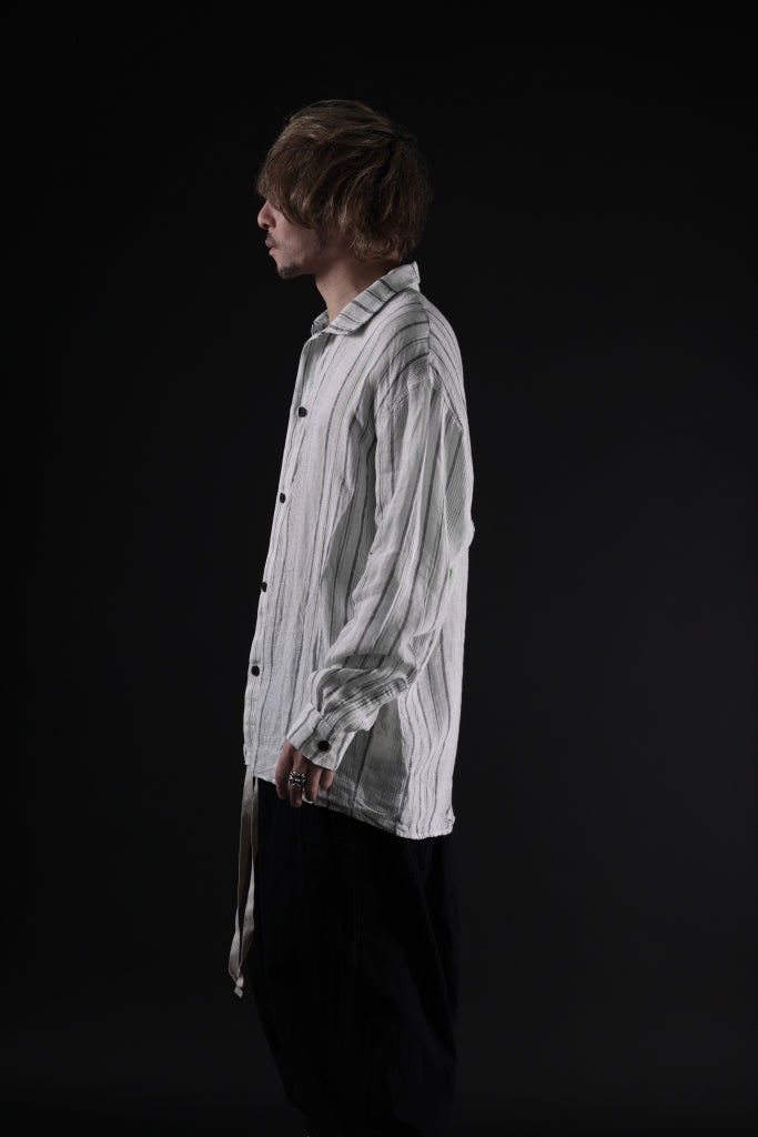 _vital exclusive oversized shirt / random stripe linen