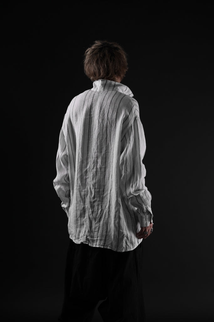 _vital exclusive oversized shirt / random stripe linen