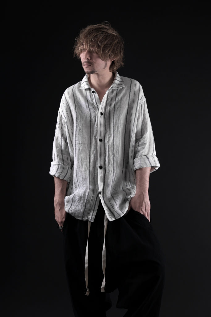 _vital exclusive oversized shirt / random stripe linen