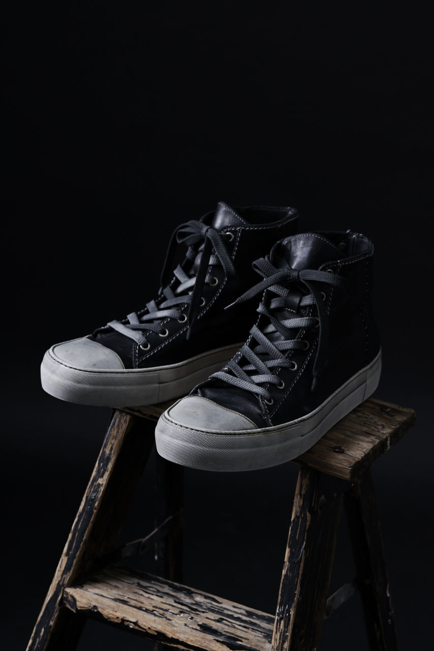 incarnation exclusive HIGH CUT LACE UP SNEAKER / HORSE FULL GRAIN (PIECE DYED)