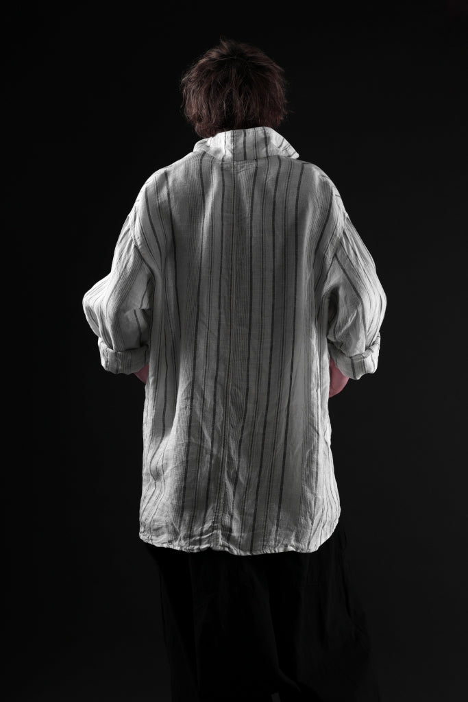 _vital exclusive oversized shirt / random stripe linen