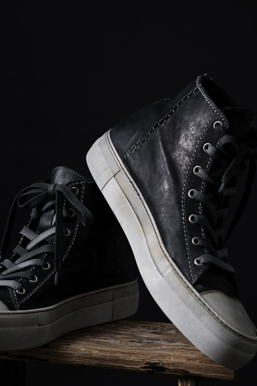 incarnation exclusive HIGH CUT LACE UP SNEAKER / HORSE FULL GRAIN (PIECE DYED)