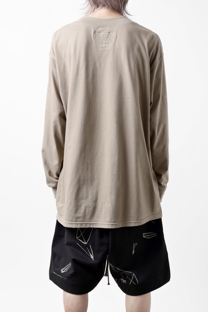 A.F ARTEFACT THICK-COLLAR BASIC L/S T-SHIRT / TYPE A PRINT 