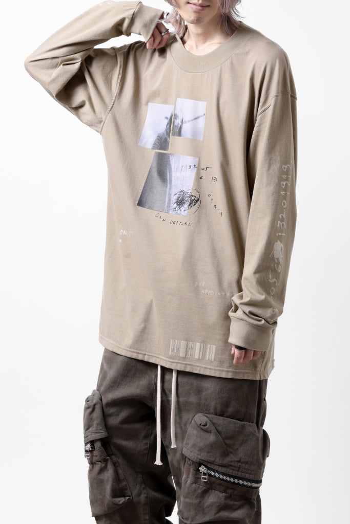 A.F ARTEFACT THICK-COLLAR BASIC L/S T-SHIRT / TYPE B PRINT 