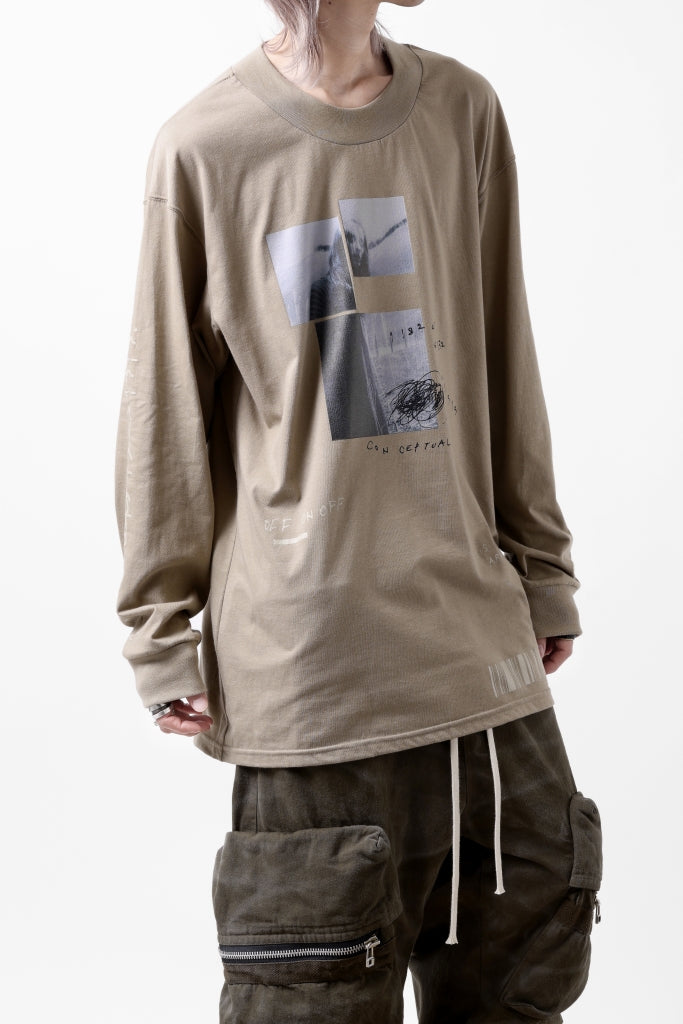 A.F ARTEFACT THICK-COLLAR BASIC L/S T-SHIRT / TYPE B PRINT 