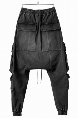 A.F ARTEFACT EASY SARROUEL MILITARY POCKET PANTS / FADED AGEING DENIM