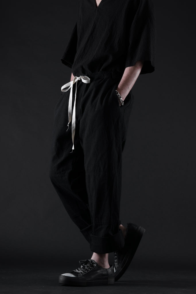 _vital easy straight trousers / cotton linen loose ox