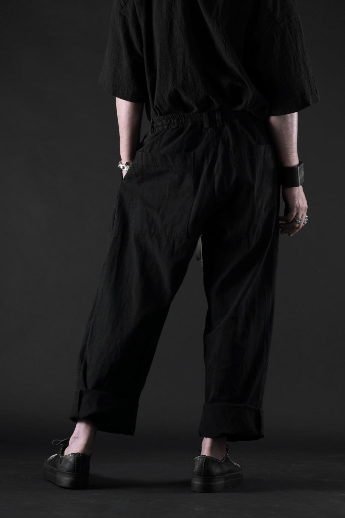 _vital easy straight trousers / cotton linen loose ox