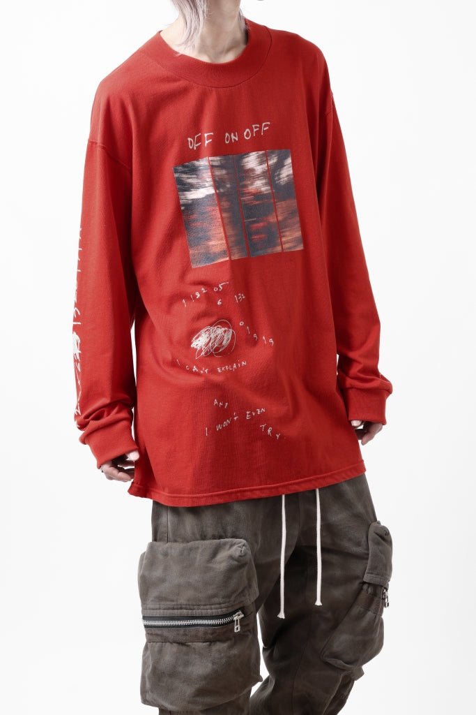 A.F ARTEFACT THICK-COLLAR BASIC L/S T-SHIRT / TYPE A PRINT 