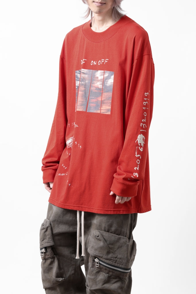 A.F ARTEFACT THICK-COLLAR BASIC L/S T-SHIRT / TYPE A PRINT 