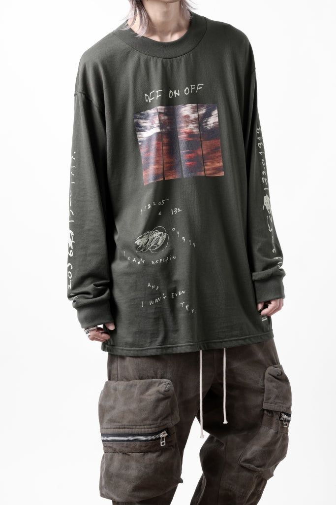 A.F ARTEFACT THICK-COLLAR BASIC L/S T-SHIRT / TYPE A PRINT 