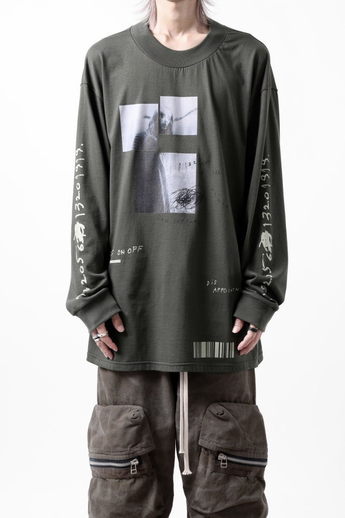 A.F ARTEFACT THICK-COLLAR BASIC L/S T-SHIRT / TYPE B PRINT