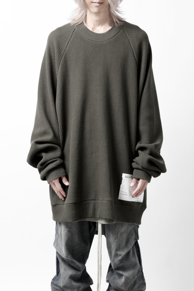 A.F ARTEFACT OVER SIZED DOLMAN LONG PULL OVER / WAFFLE COTTON JERSEY