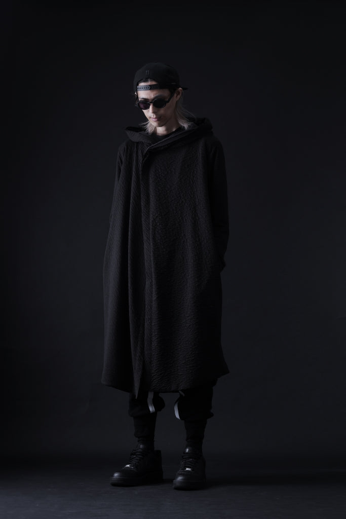 FIRST AID TO THE INJURED "UXOR" HOODIE LONG CARDIGAN / DOUBLE WAVY JERSEY