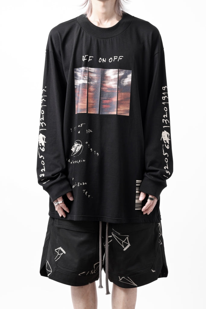 A.F ARTEFACT THICK-COLLAR BASIC L/S T-SHIRT / TYPE A PRINT