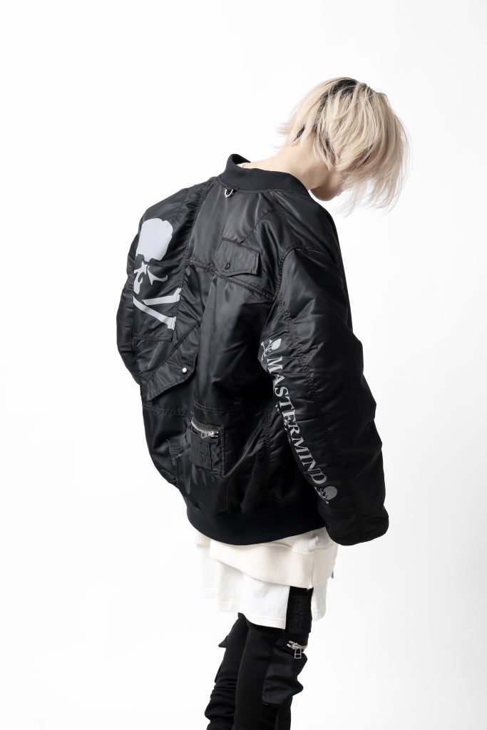 mastermind WORLD x ALPHA INDUSTRIES RIVERSIBLE MA-1 JACKET - CRAZY PANELED