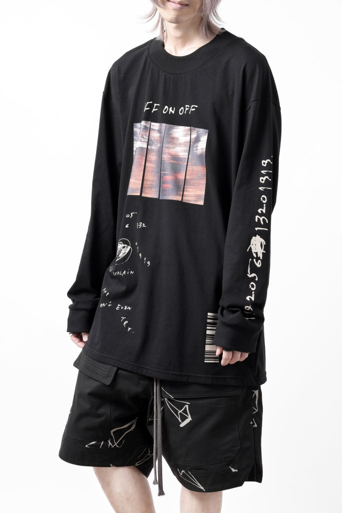 A.F ARTEFACT THICK-COLLAR BASIC L/S T-SHIRT / TYPE A PRINT