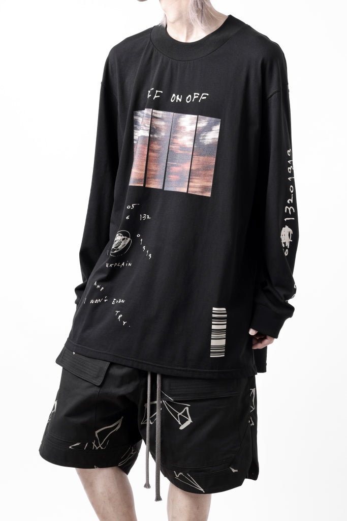 A.F ARTEFACT THICK-COLLAR BASIC L/S T-SHIRT / TYPE A PRINT