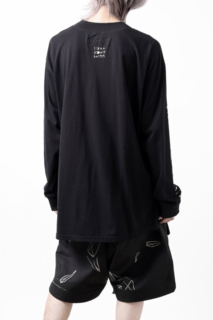 A.F ARTEFACT THICK-COLLAR BASIC L/S T-SHIRT / TYPE A PRINT