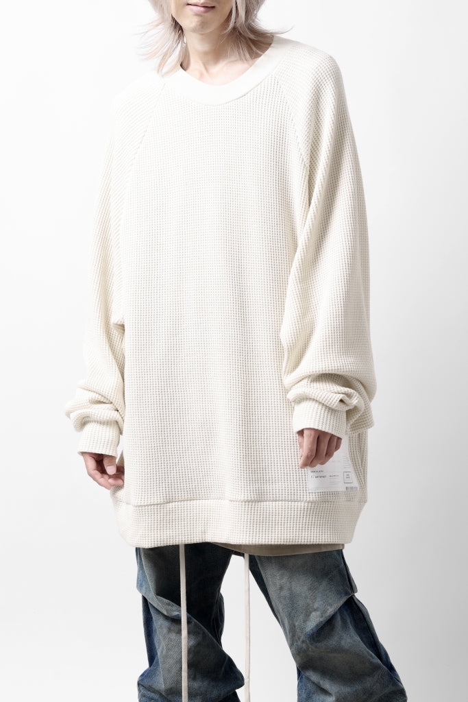 A.F ARTEFACT OVER SIZED DOLMAN LONG PULL OVER / WAFFLE COTTON JERSEY