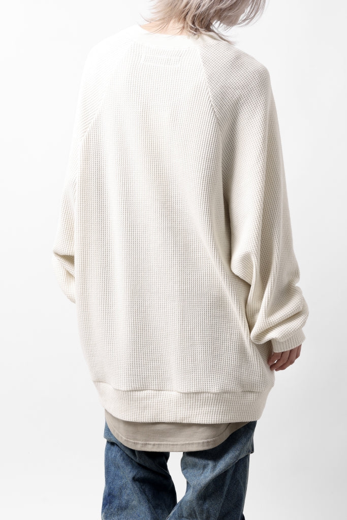 A.F ARTEFACT OVER SIZED DOLMAN LONG PULL OVER / WAFFLE COTTON JERSEY