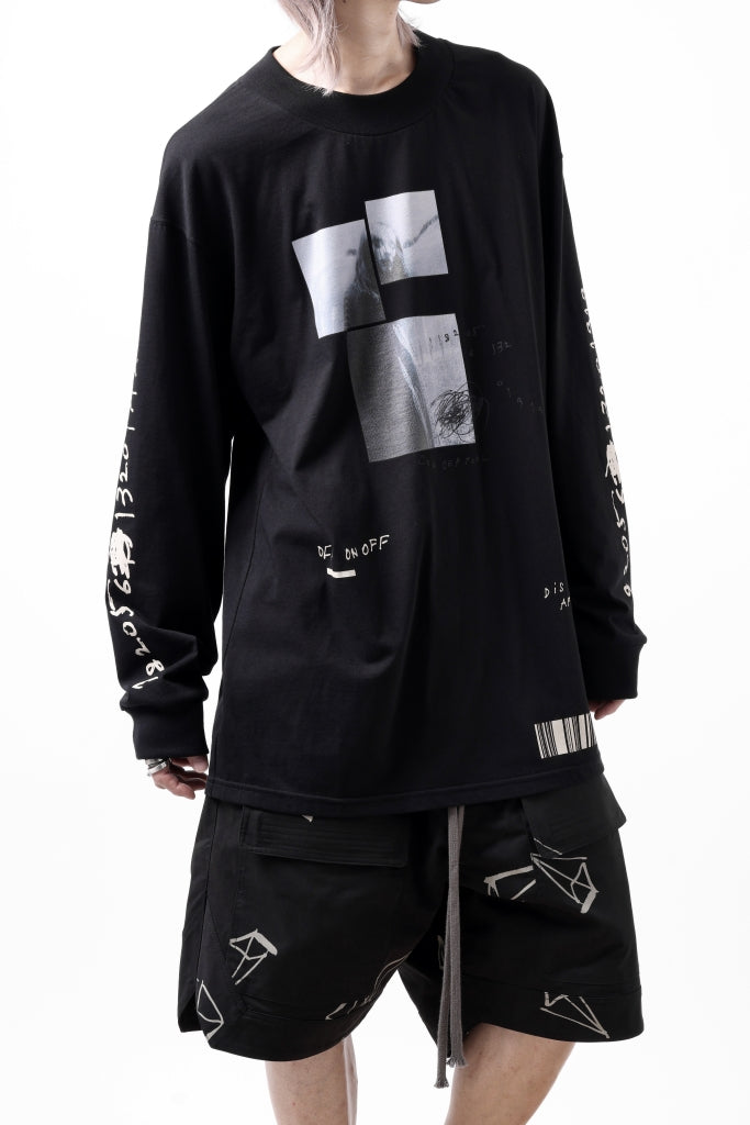 A.F ARTEFACT THICK-COLLAR BASIC L/S T-SHIRT / TYPE B PRINT 